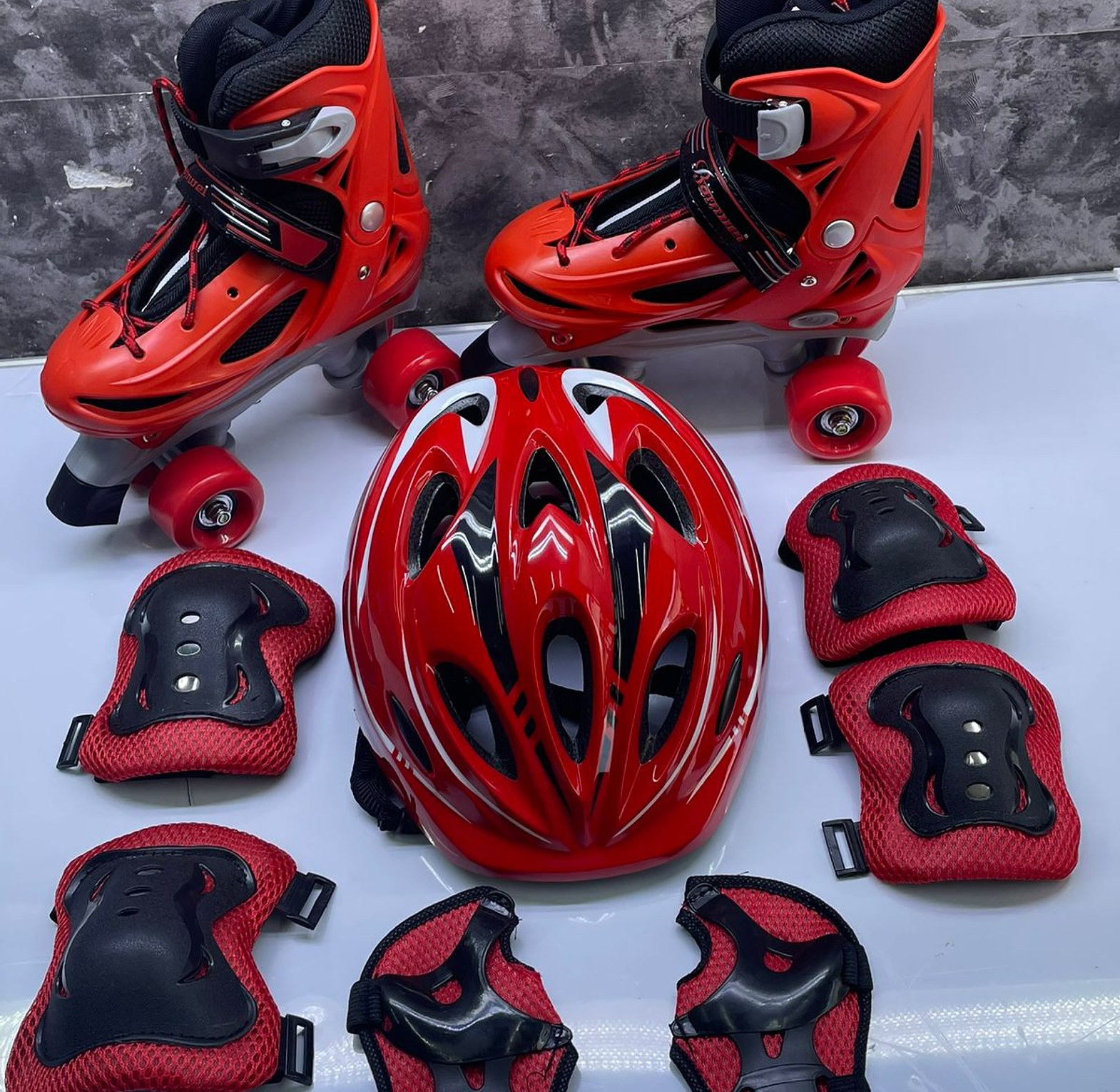 KIDS SKATES. Kids quad Full Set Skate Shoes Adjustable full set Comes With All  Protective Guards  image