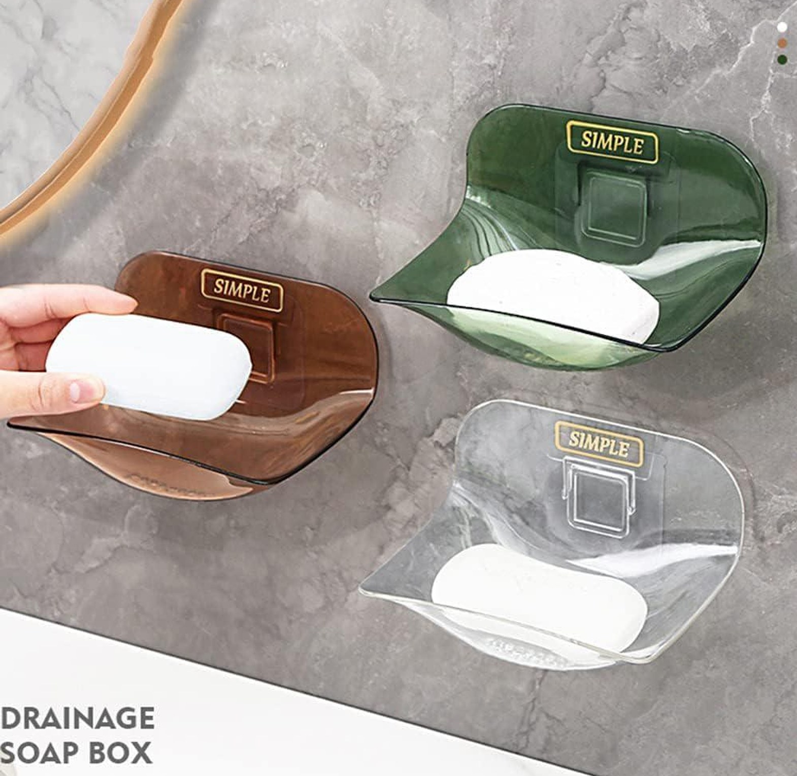Wall Mounted No-Drill Soap Rack image