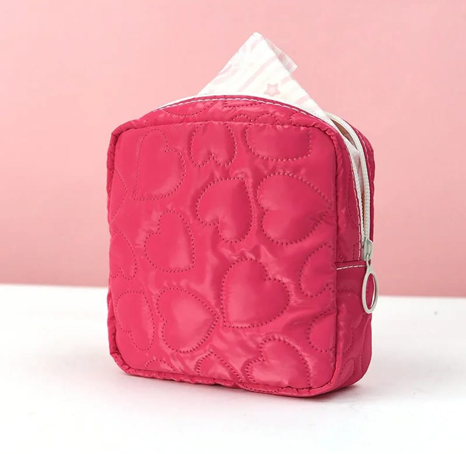 New Candy Color Square Glossy Cosmetic Bag image