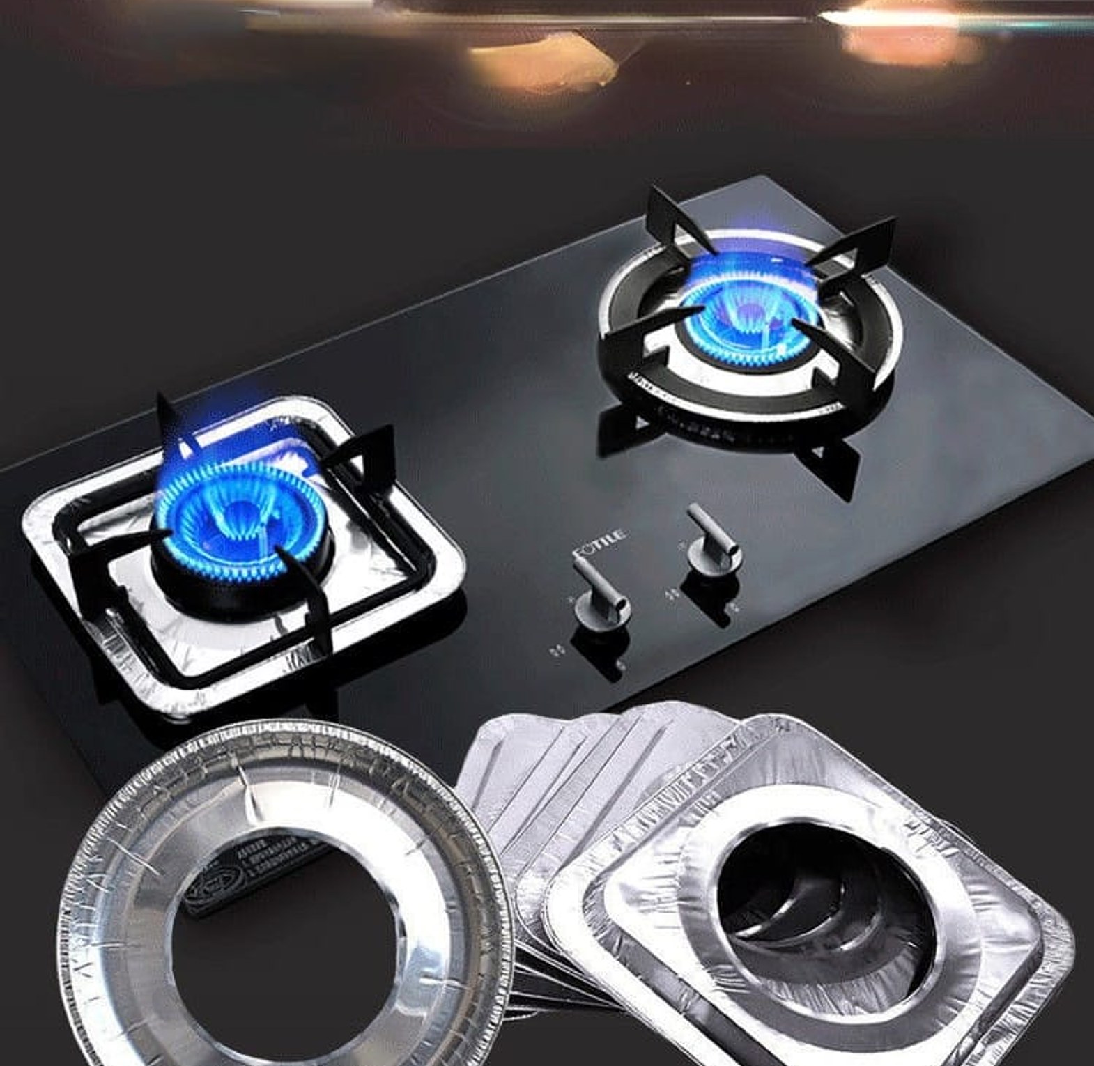 10 PCS Gas Burner Liners Aluminum Foil  image