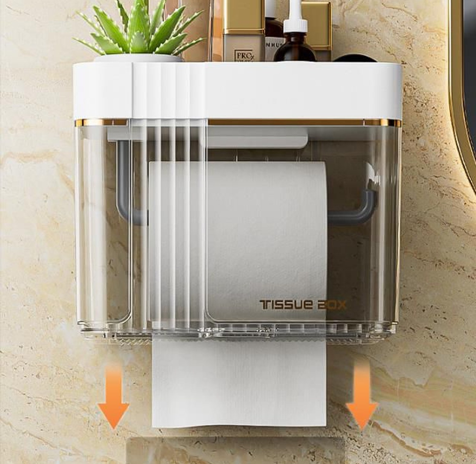 Wall-Mounted Tissue & Towel Storage Box image
