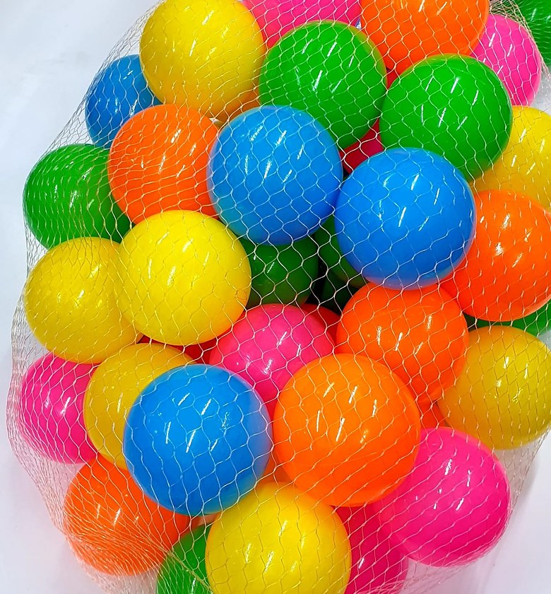 50-Piece Colorful Plastic Ball Pit Balls – Soft Crush-Proof Play Balls for Kids, Baby Ball Pits, Play Tents & Swimming Pools image