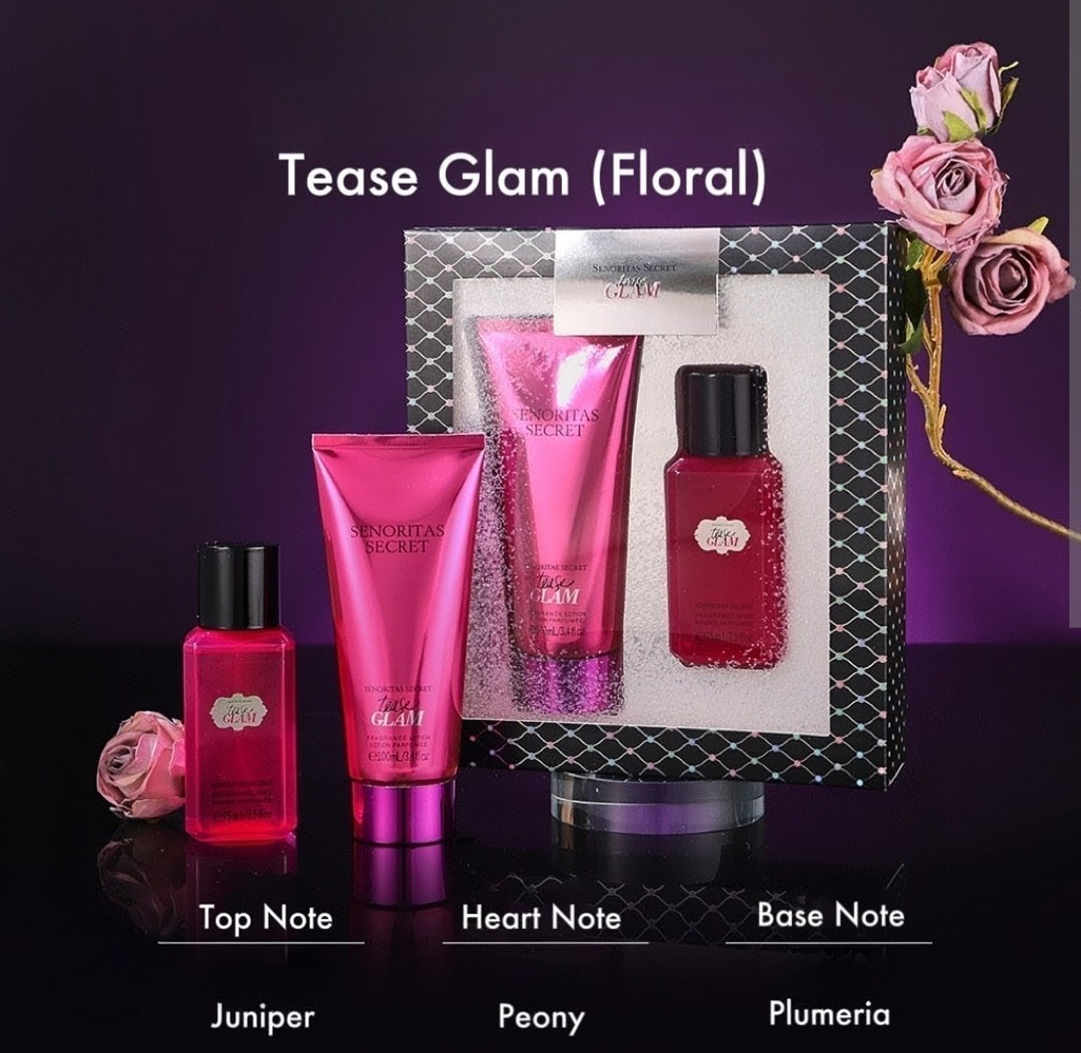 Senoritas Secret Tease Glam Perfume Gift Set with 100ml  Fragrance Lotion & 75ml Perfume  image