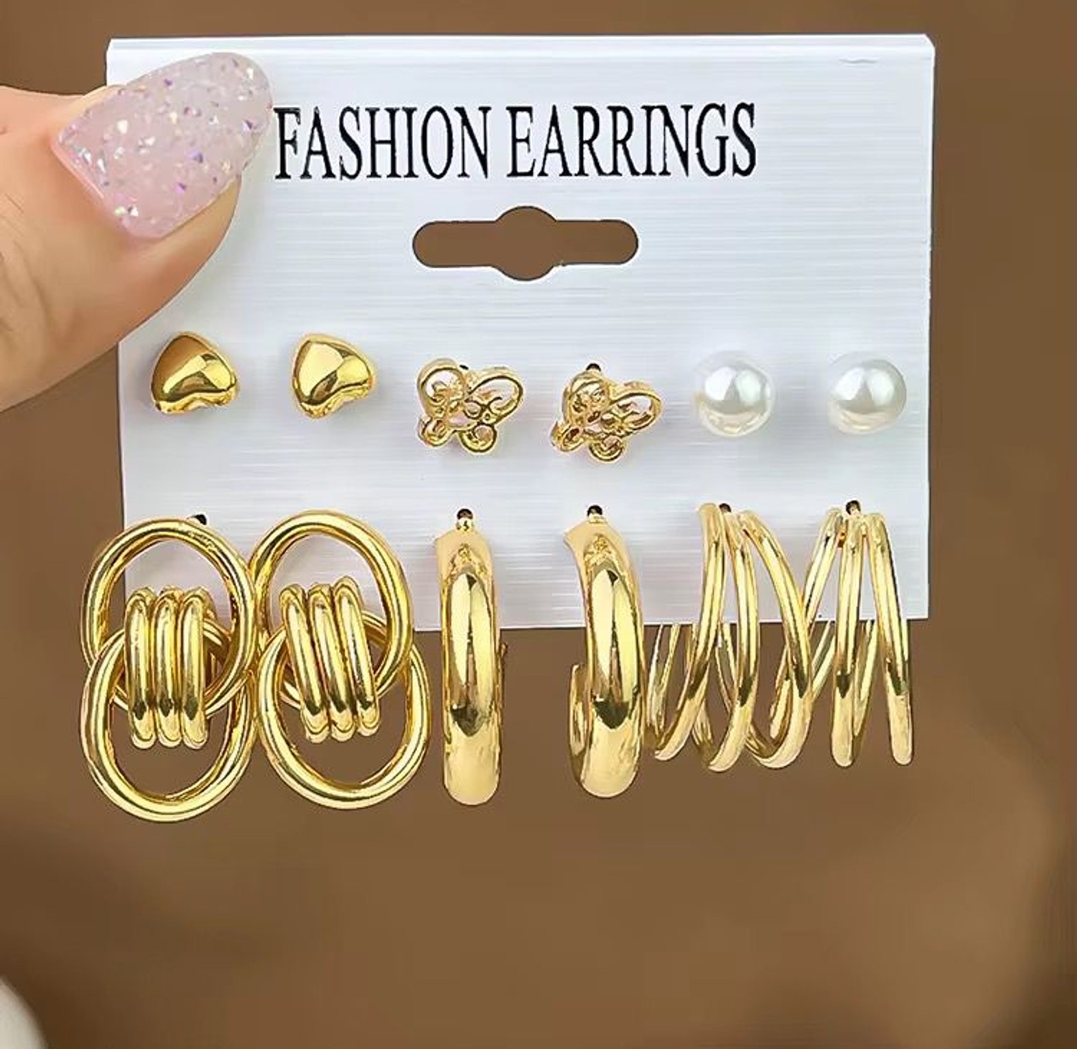 The Modern Gold-Tone Hoop & Stud Earring Collection image