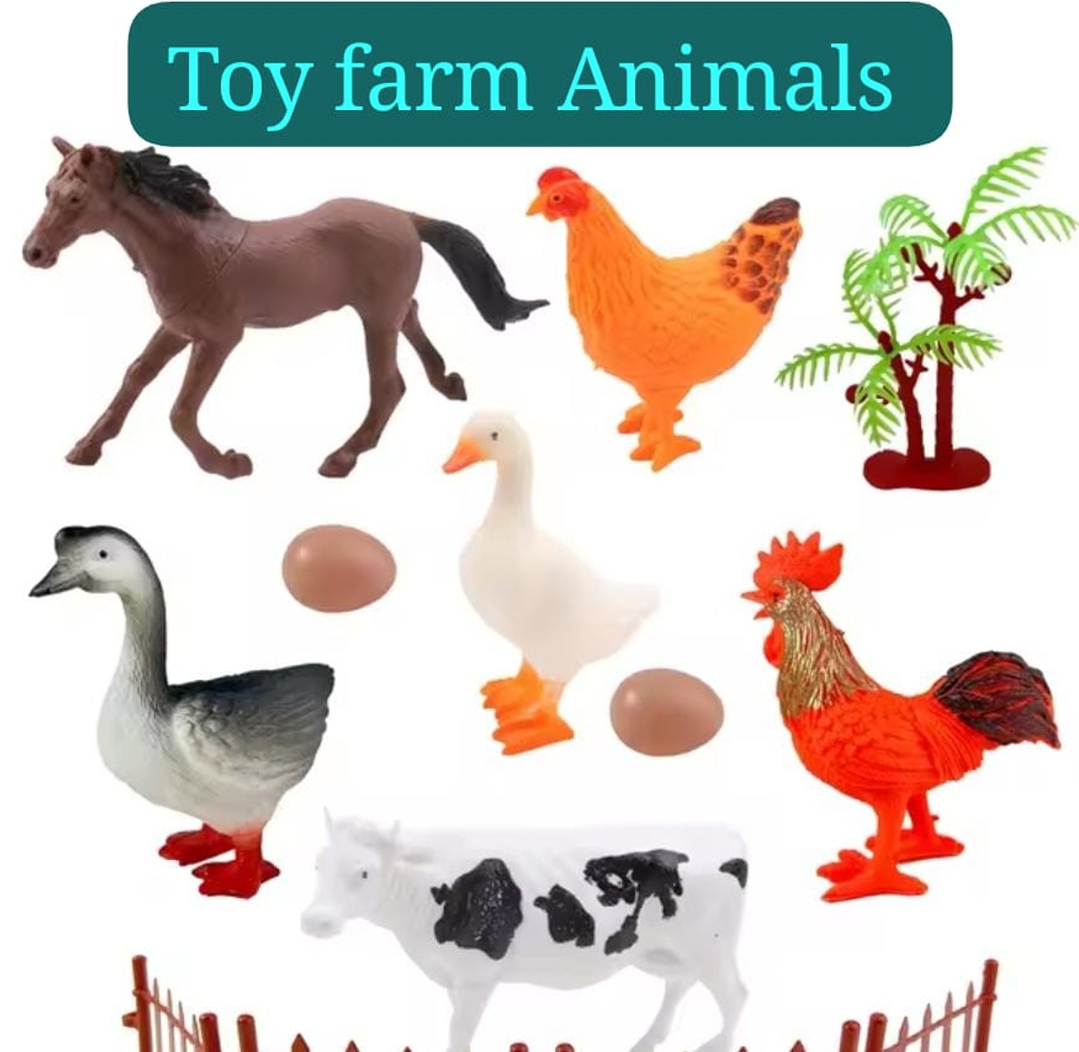 Toy Farm Animals Set - Miniature Figures image