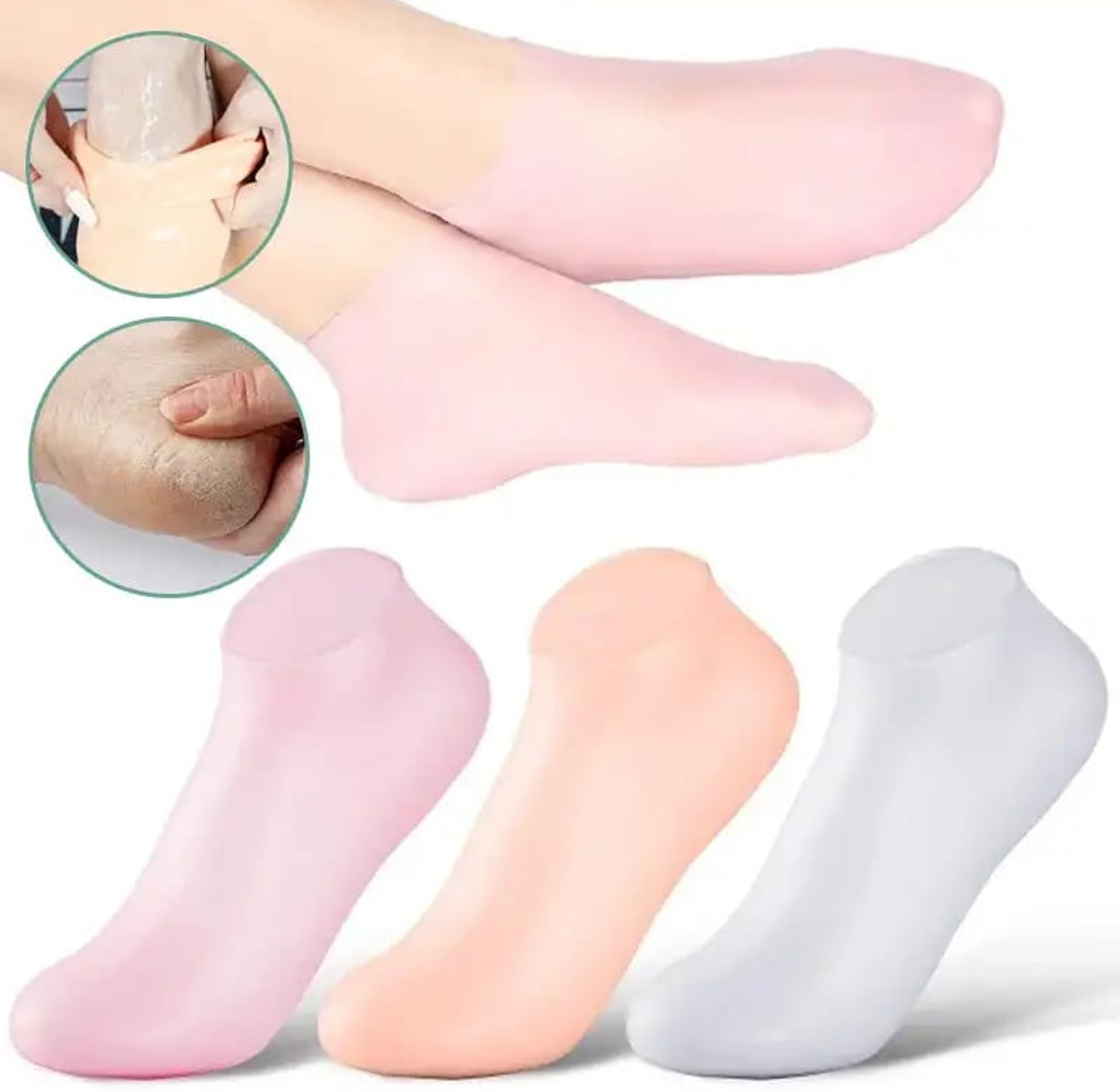 Silicone Moisturizing Spa Gel Heel Socks  image