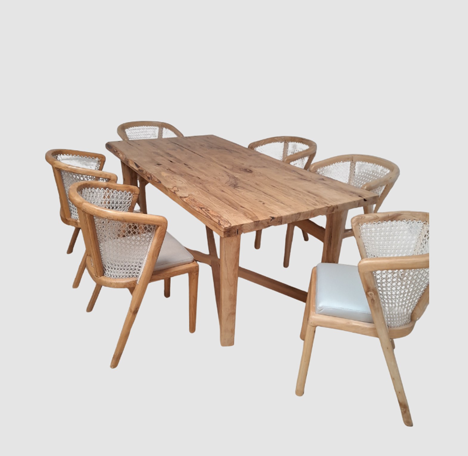 Modern Dark Wood Dining Set image