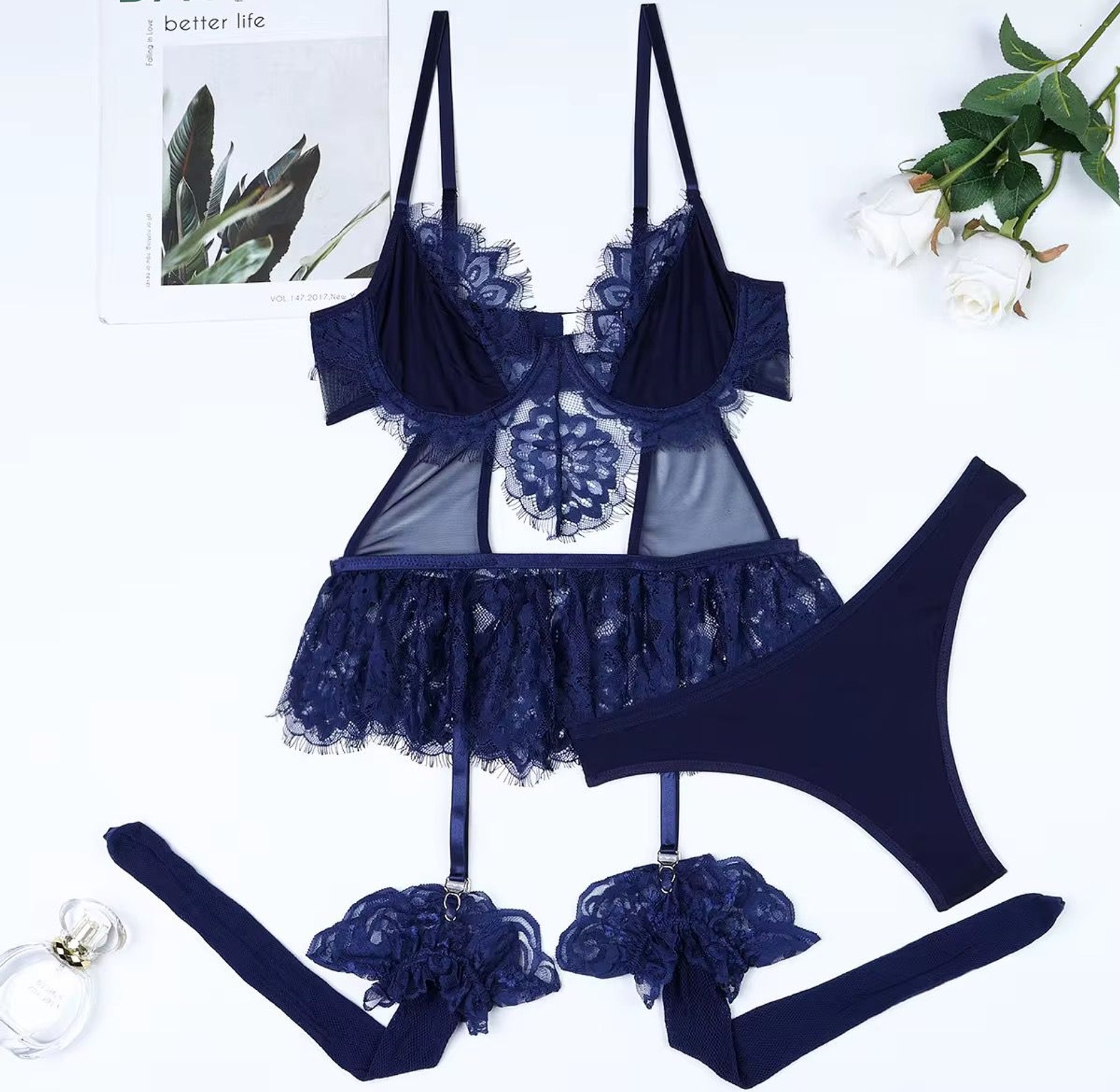 3353-Women's Three-Piece Sexy Lingerie Set  image