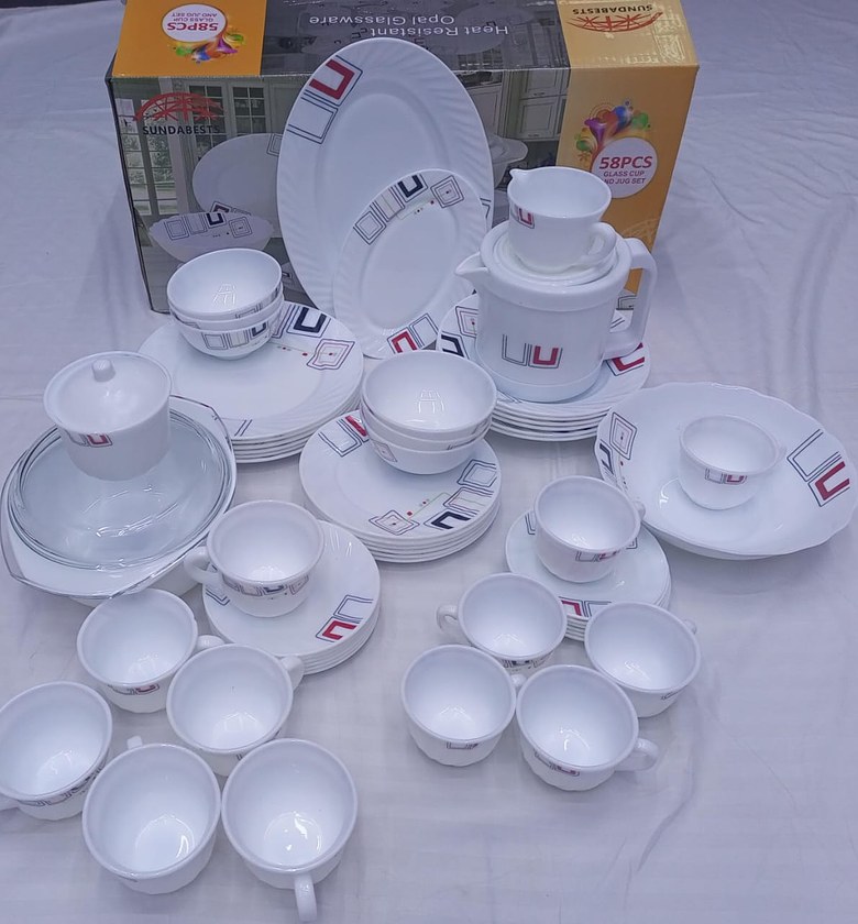 58pcs Ceramic Dinner Set  Now Available Very Stylish And Affordable For Every Home image