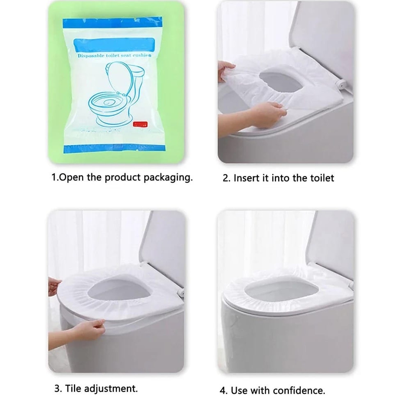 10pc Disposable Toilet Seat Cover Set image