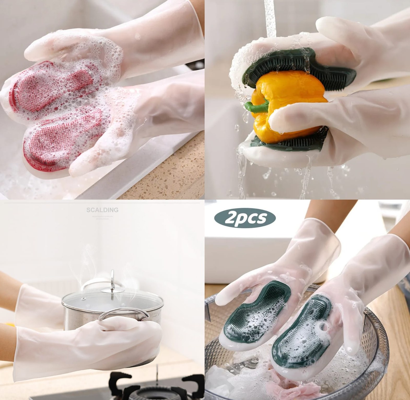Multifunctional Magic Brush Dishwashing Glove  image