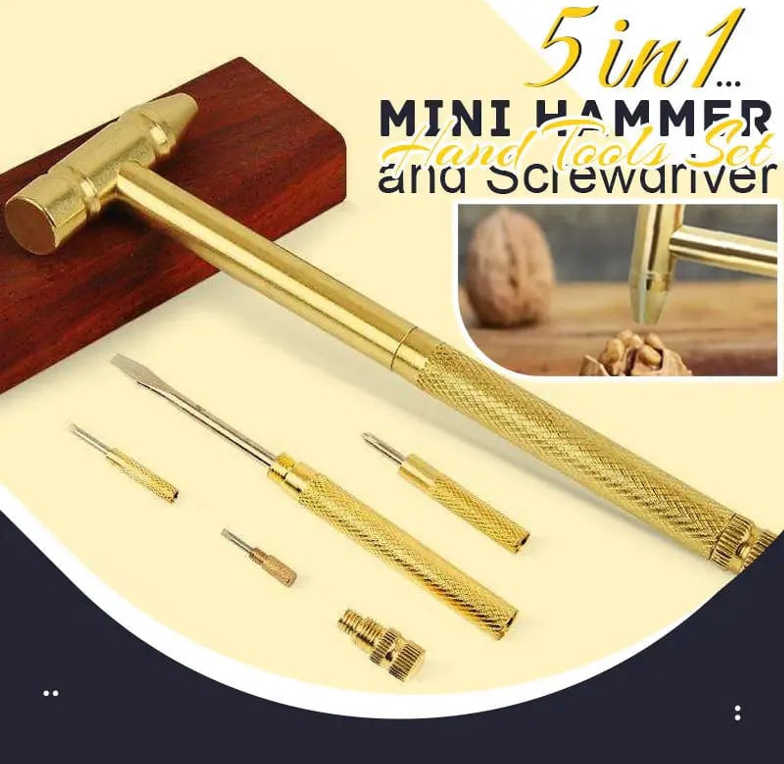 5 in 1 Multifunction Mini Hammer and Screwdriver Hand Tools Set  image