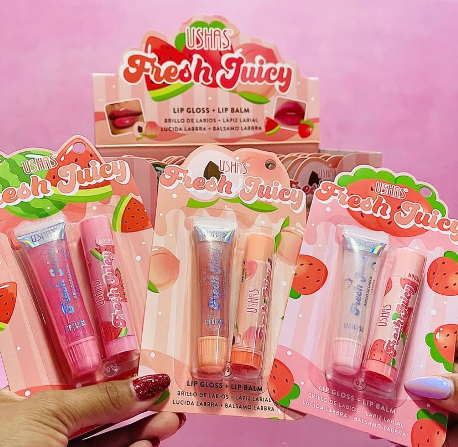 Juicy lip gloss + lip balm set  image