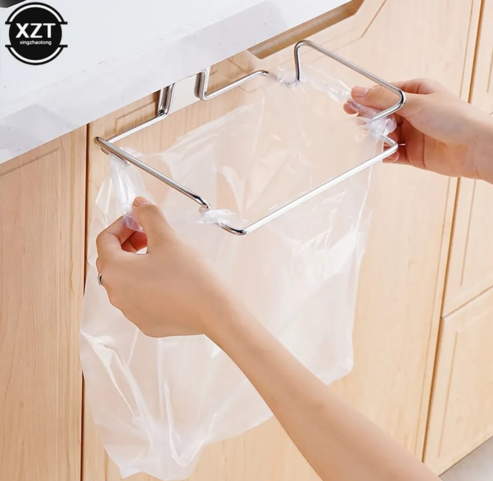 Metallic Trash Bag Hanger image