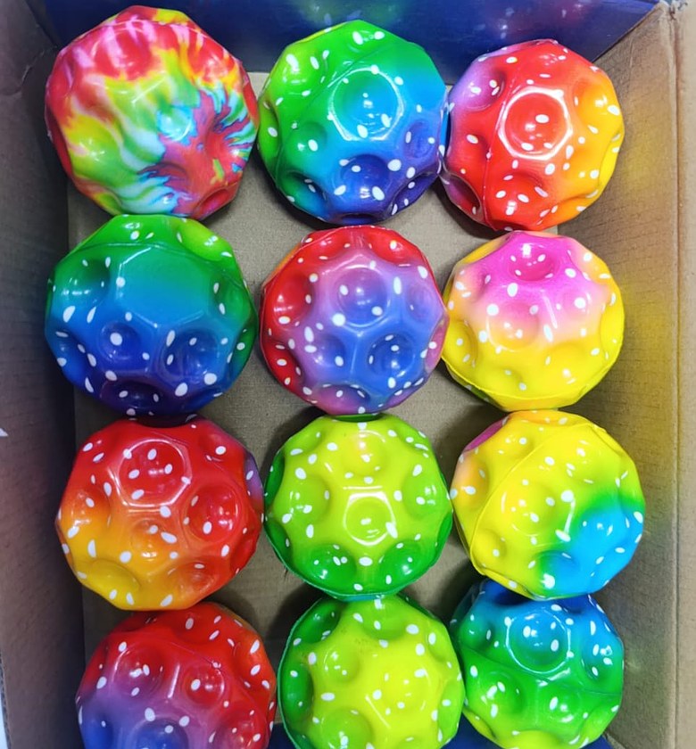 12pcs  Rainbow  Moon Ball Astro Jump Ball or Space Ball image