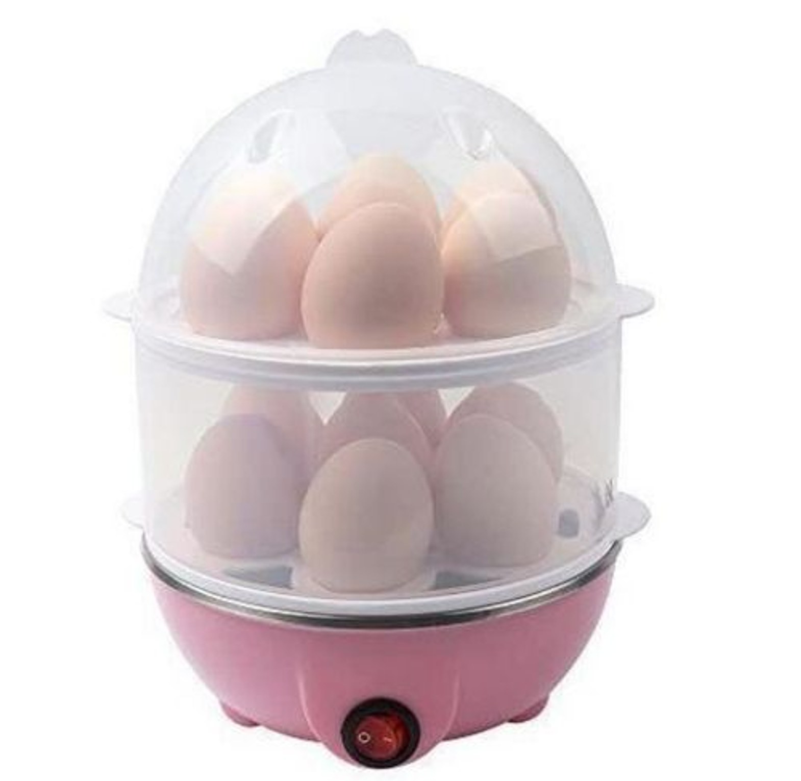 Double Layer Electric Egg Boiler Automatic Off 14 Egg Poacher  image