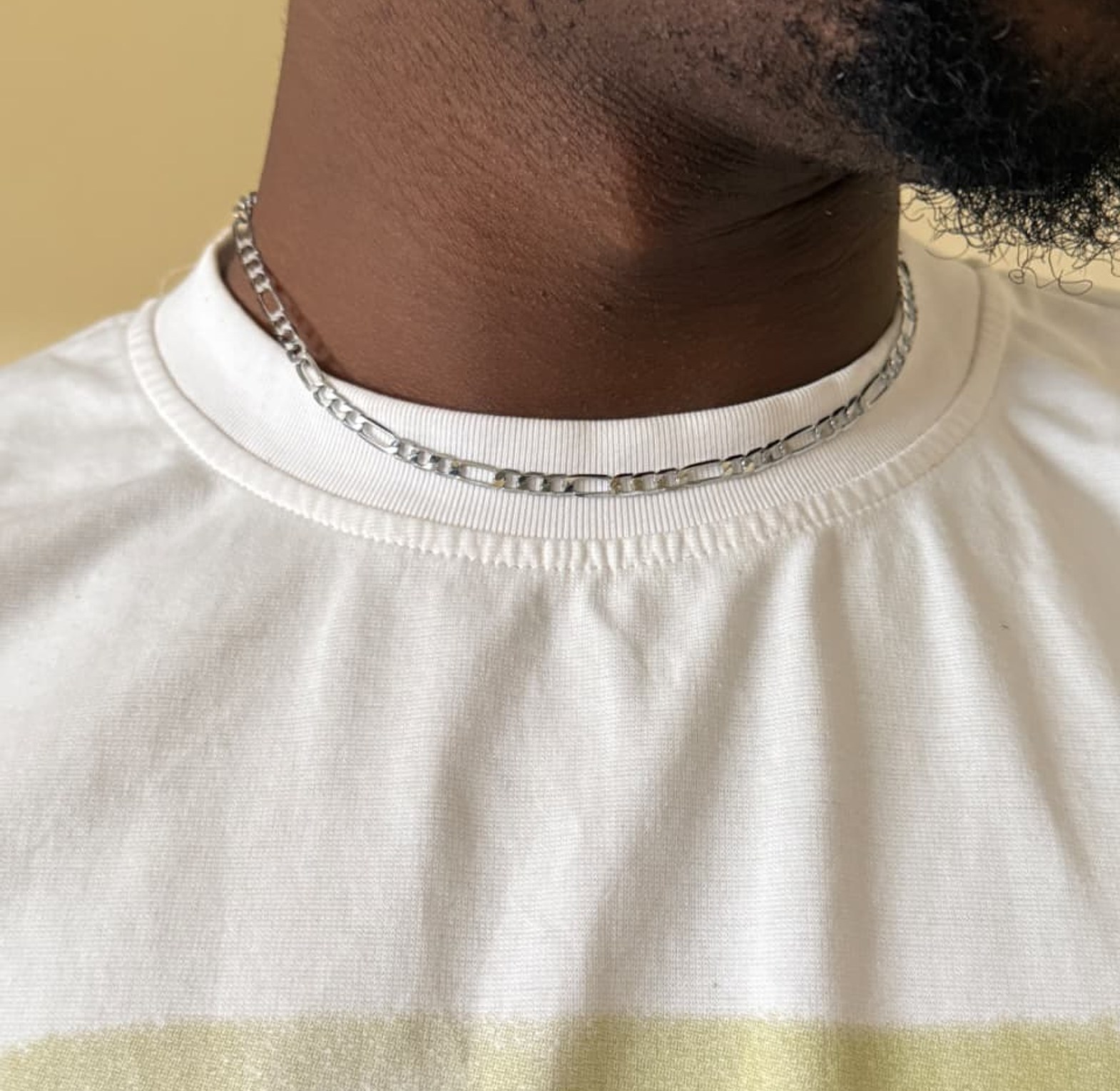 Silver figaro chain image