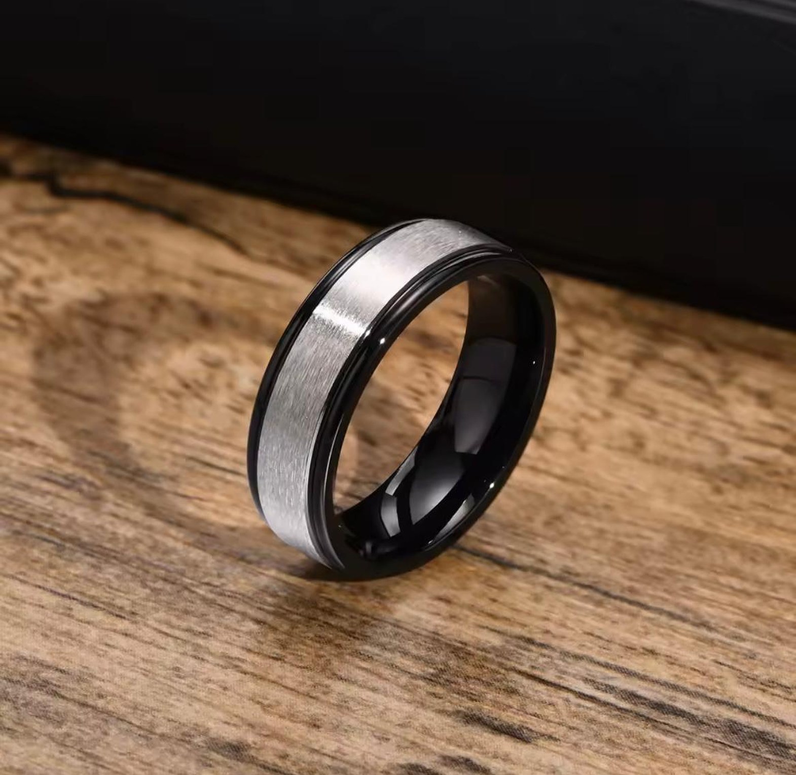 Men's 6mm Matte Stainless Steel Ring image