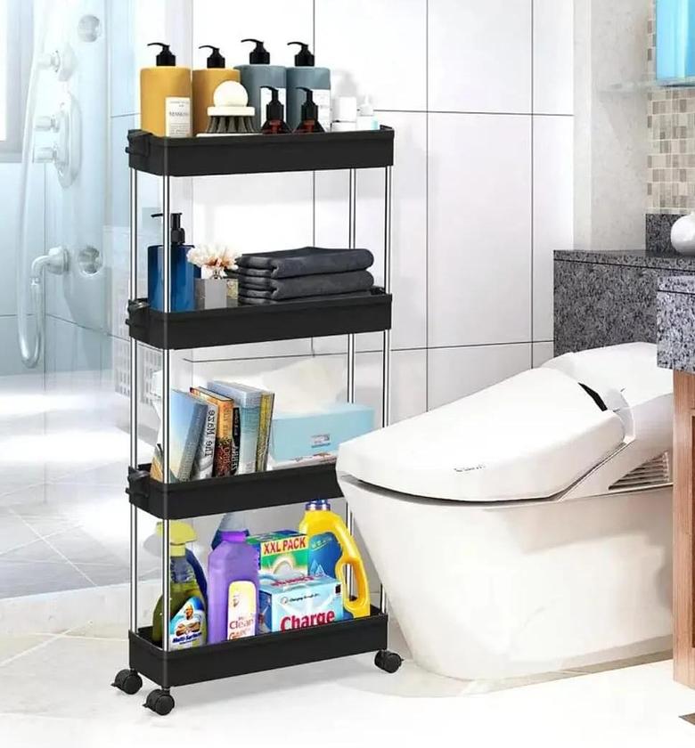 4 layer multipurpose storage rack with wheels image