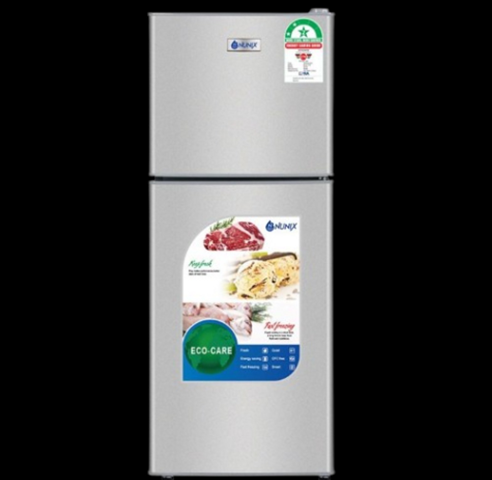 Nunix BCD-138 138L Double Door Refrigerator.  image