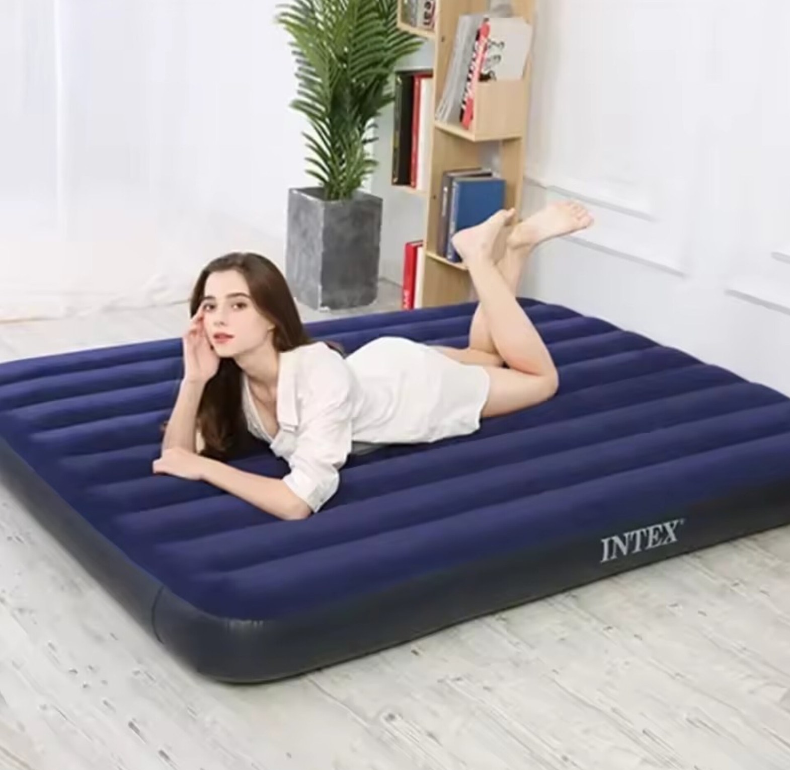 Intex Dura-Beam Standard Fiber-Tech Air Mattress - Durable Inflatable Guest Bed - All Sizes 2.7x6 to 6x6 image