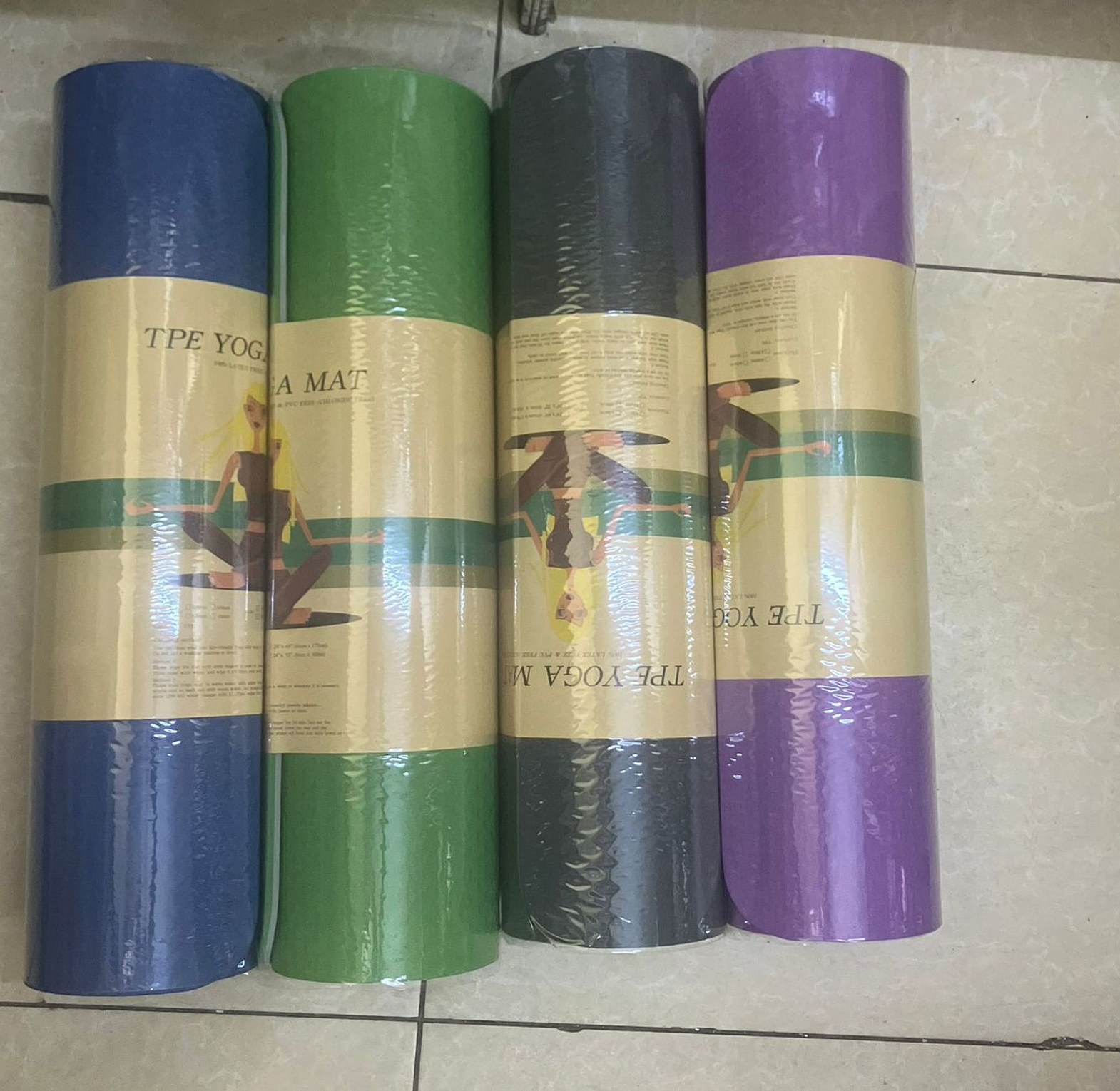 6mm Thick Anti-Slip Double Sided Exercise Fitness Yoga Mat image