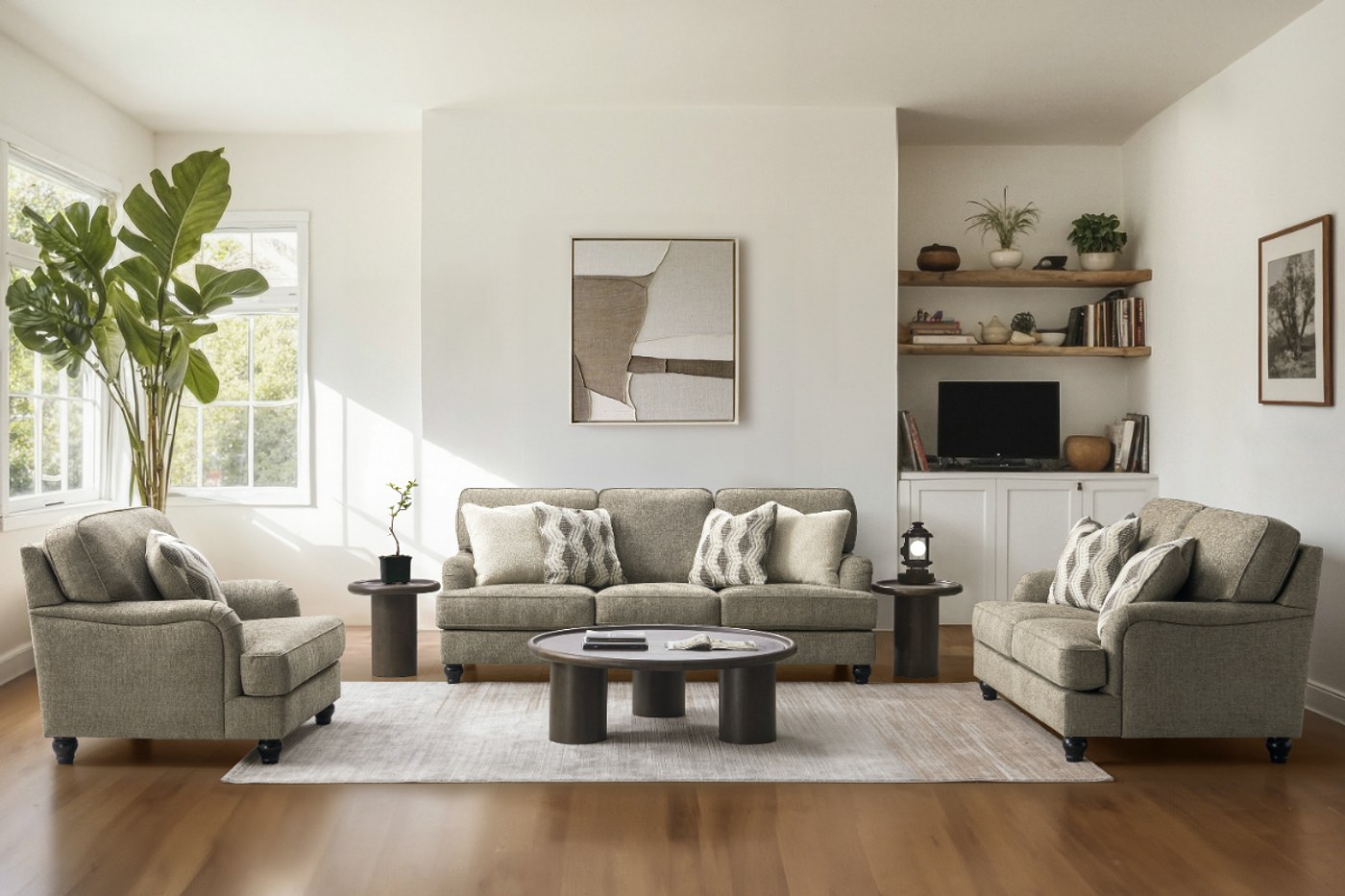 MURPHY 7 Seater fabric sofa (3+2+1+1) image 1