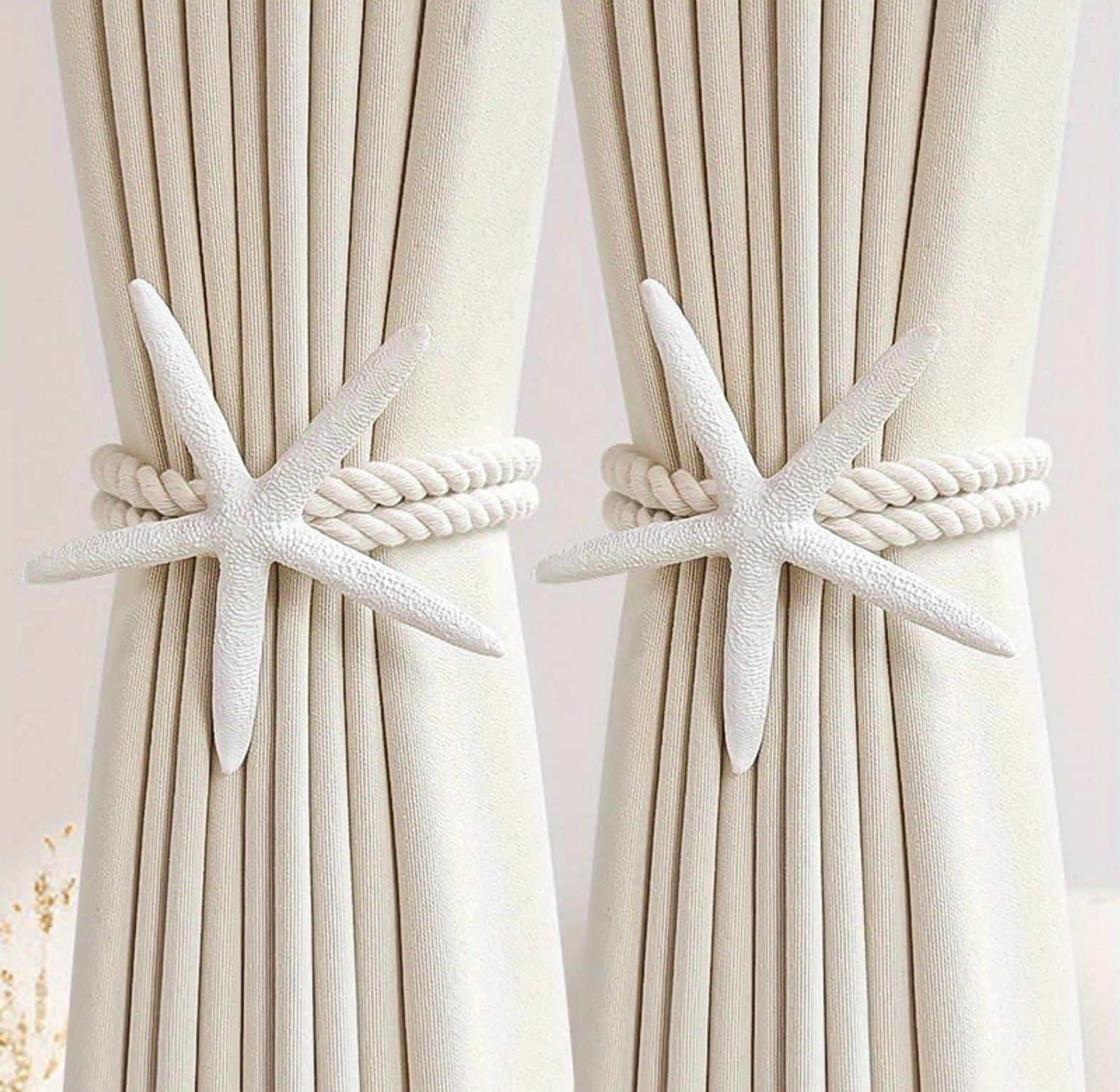 Adjustable Boho Handwoven Curtain Tiebacks image