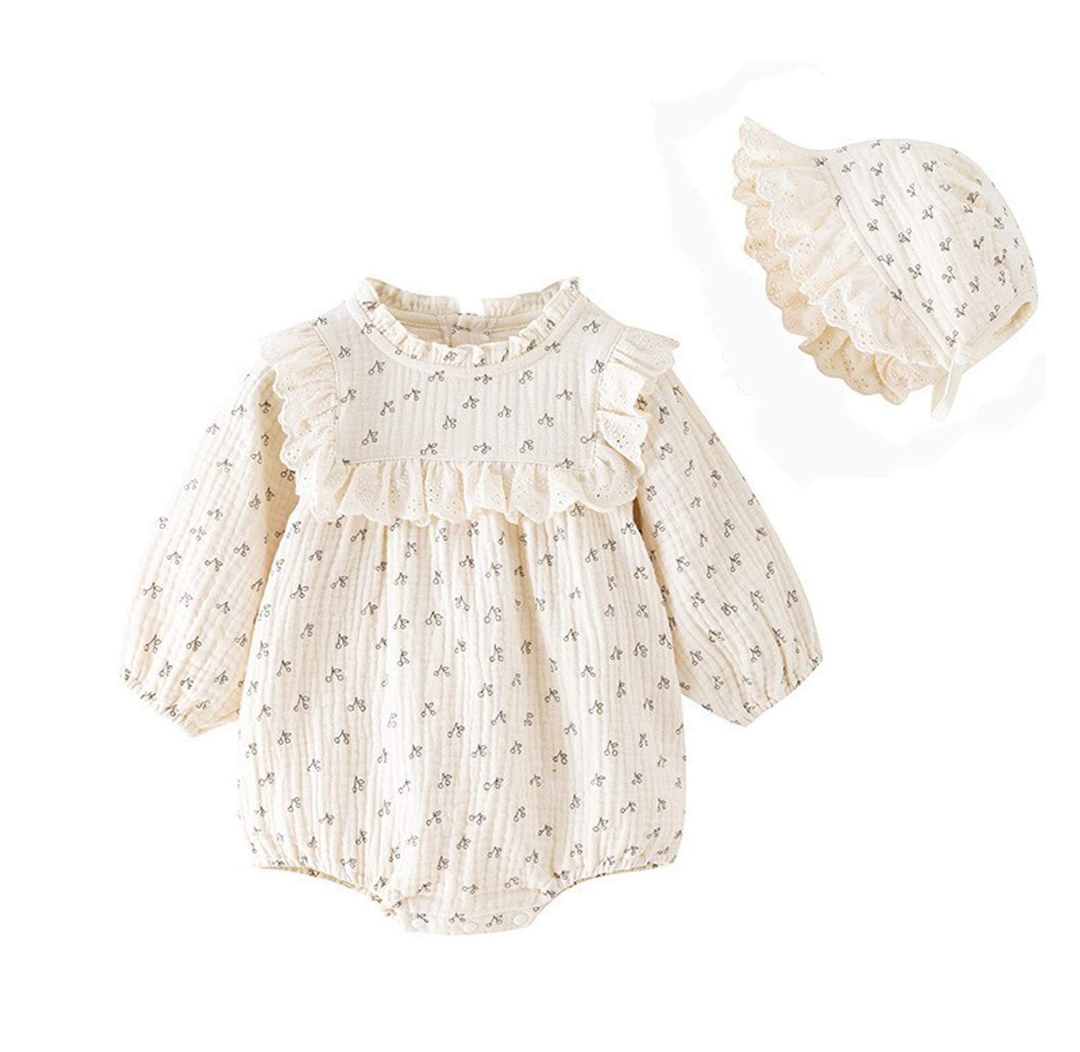 Serene Blossom Muslin Romper image