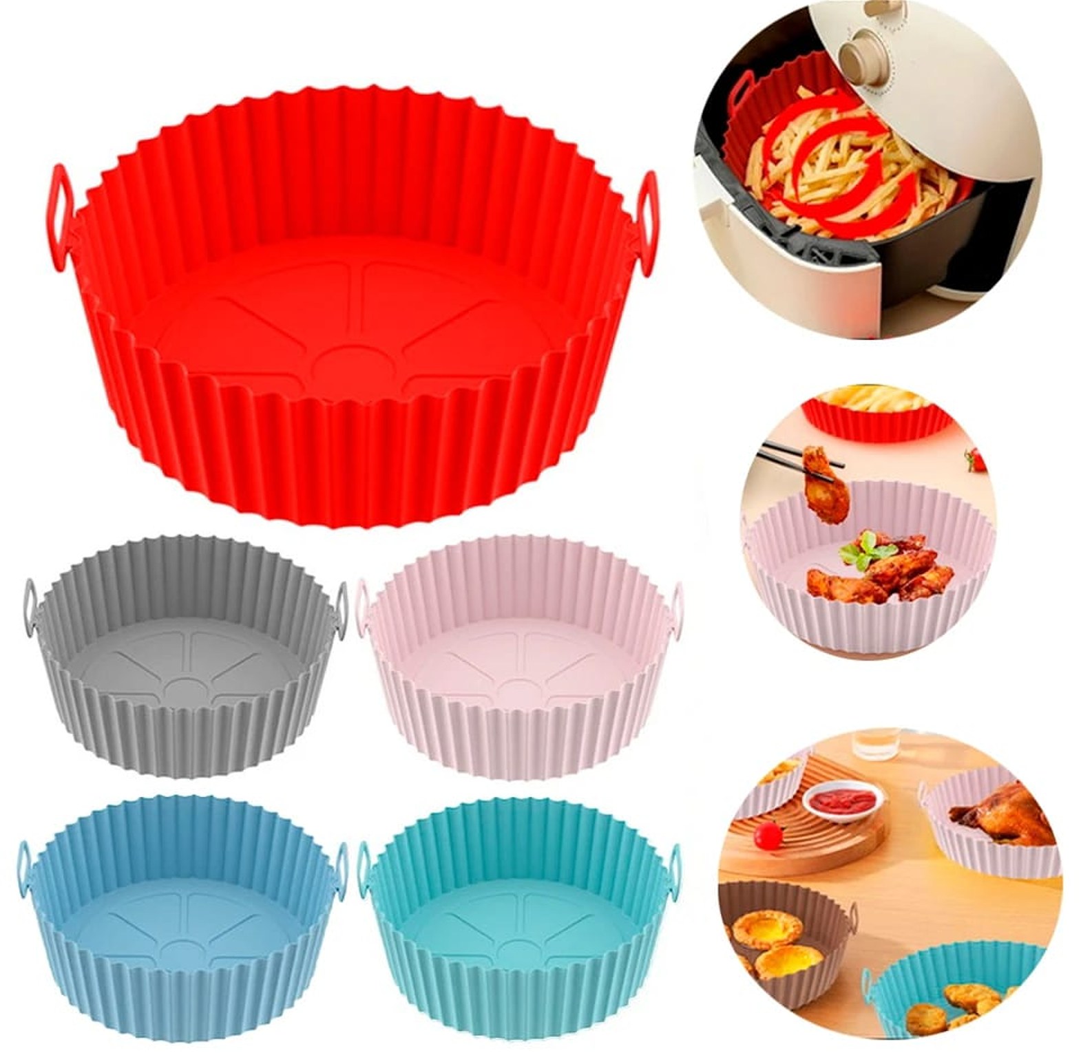 Round Silicone Air Fryer Liner  image