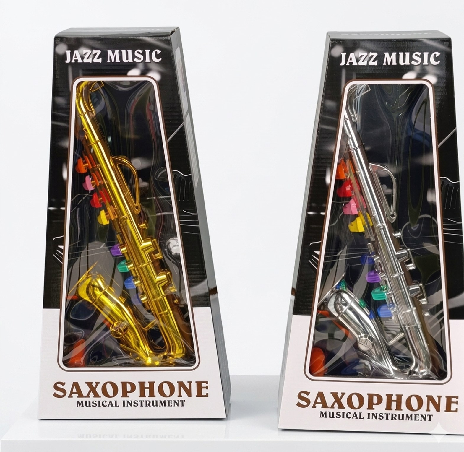 Kids Toy Saxophone Musical Instrument with Colored Keys for Toddlers and Early Learning Music Toys image