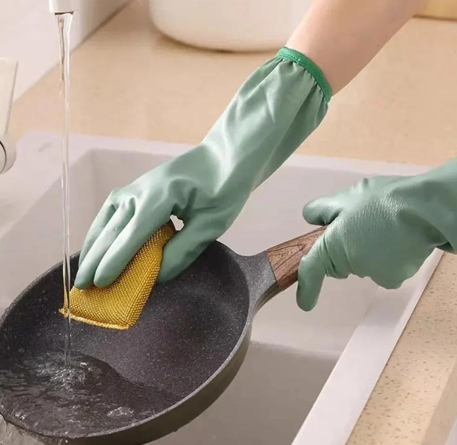 A Pair of Latex reusable Gloves image