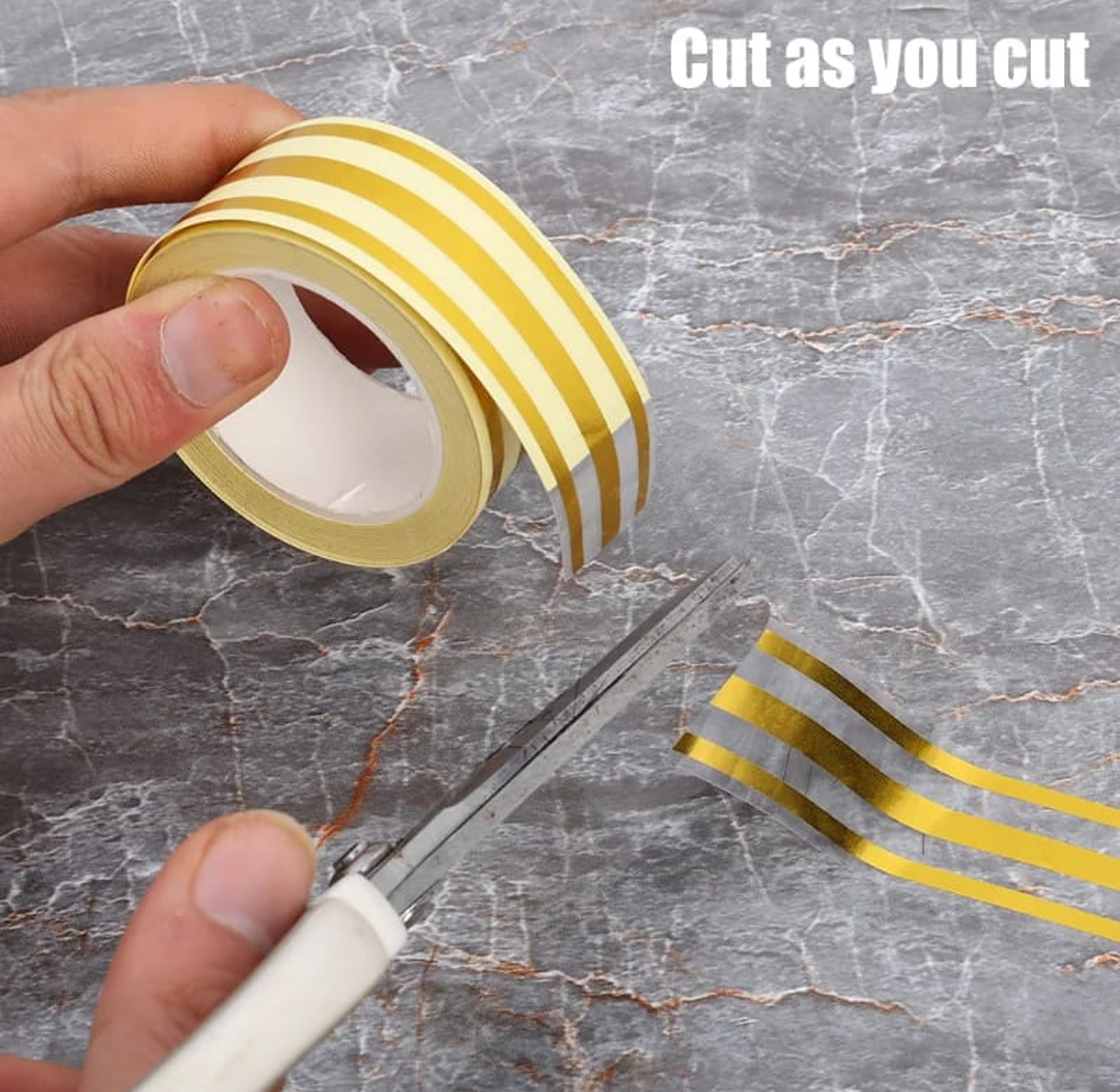 Ceramic Tile Gap Gold Tape  image