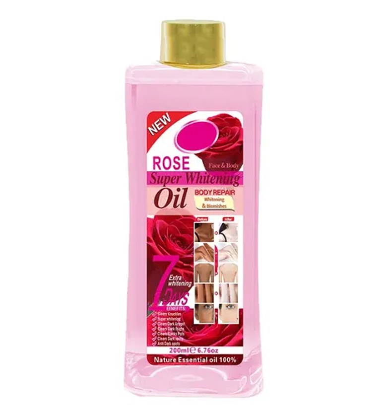 Rose Super Whitening Body Oil – 7 Days image