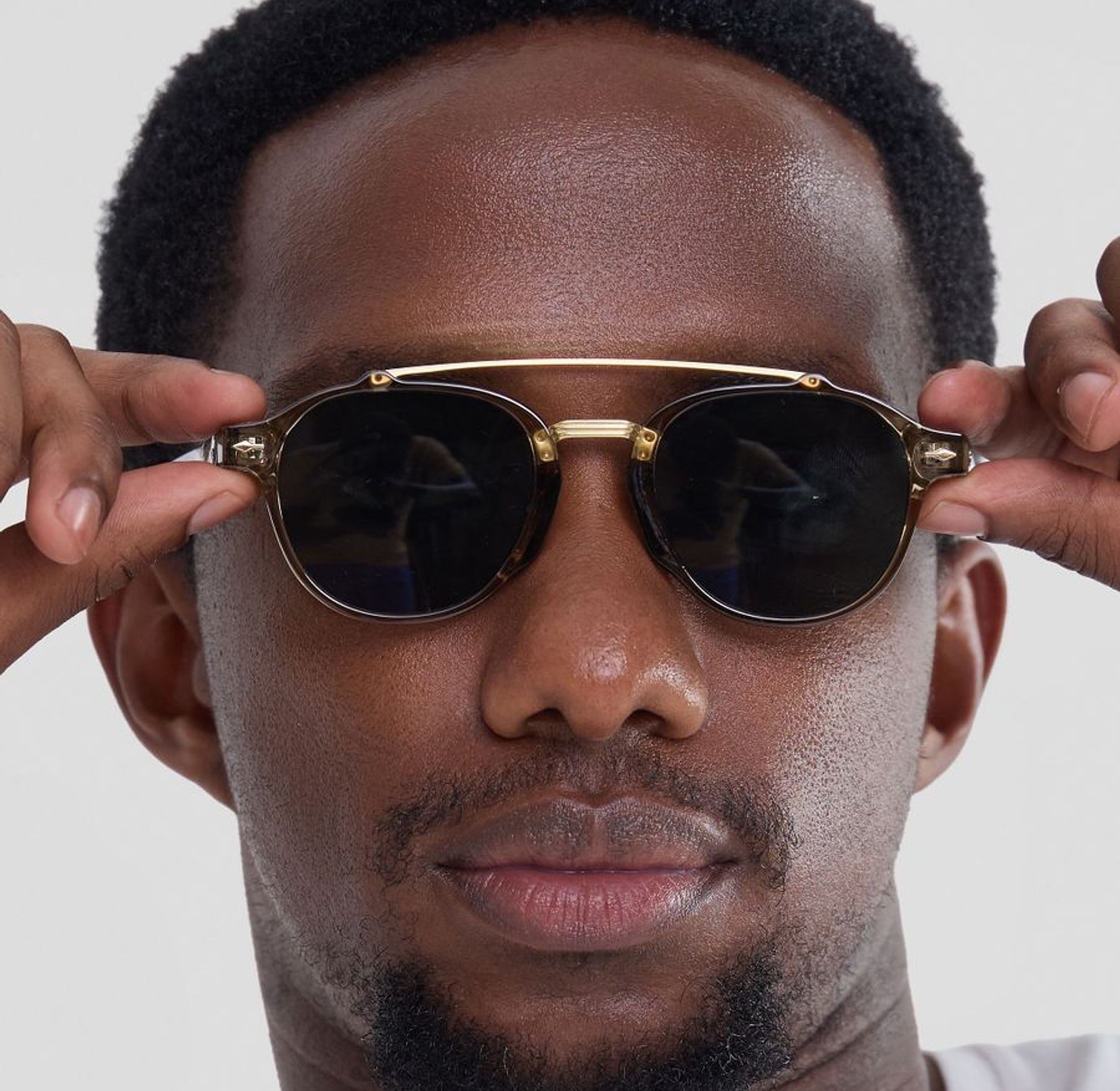 Moscot Aviator brown green lens  image