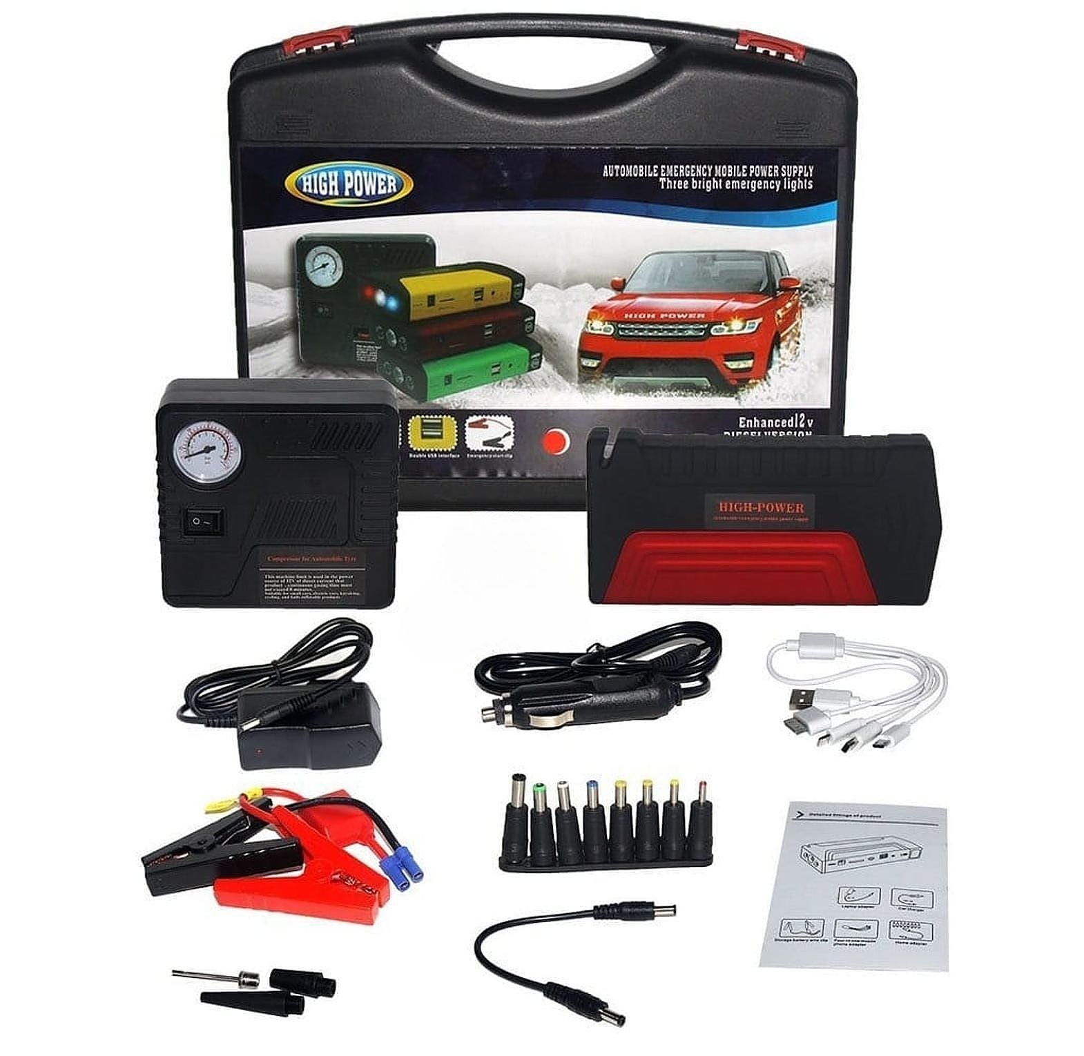 12V Portable Car Jump Starter Kit With Accessories image