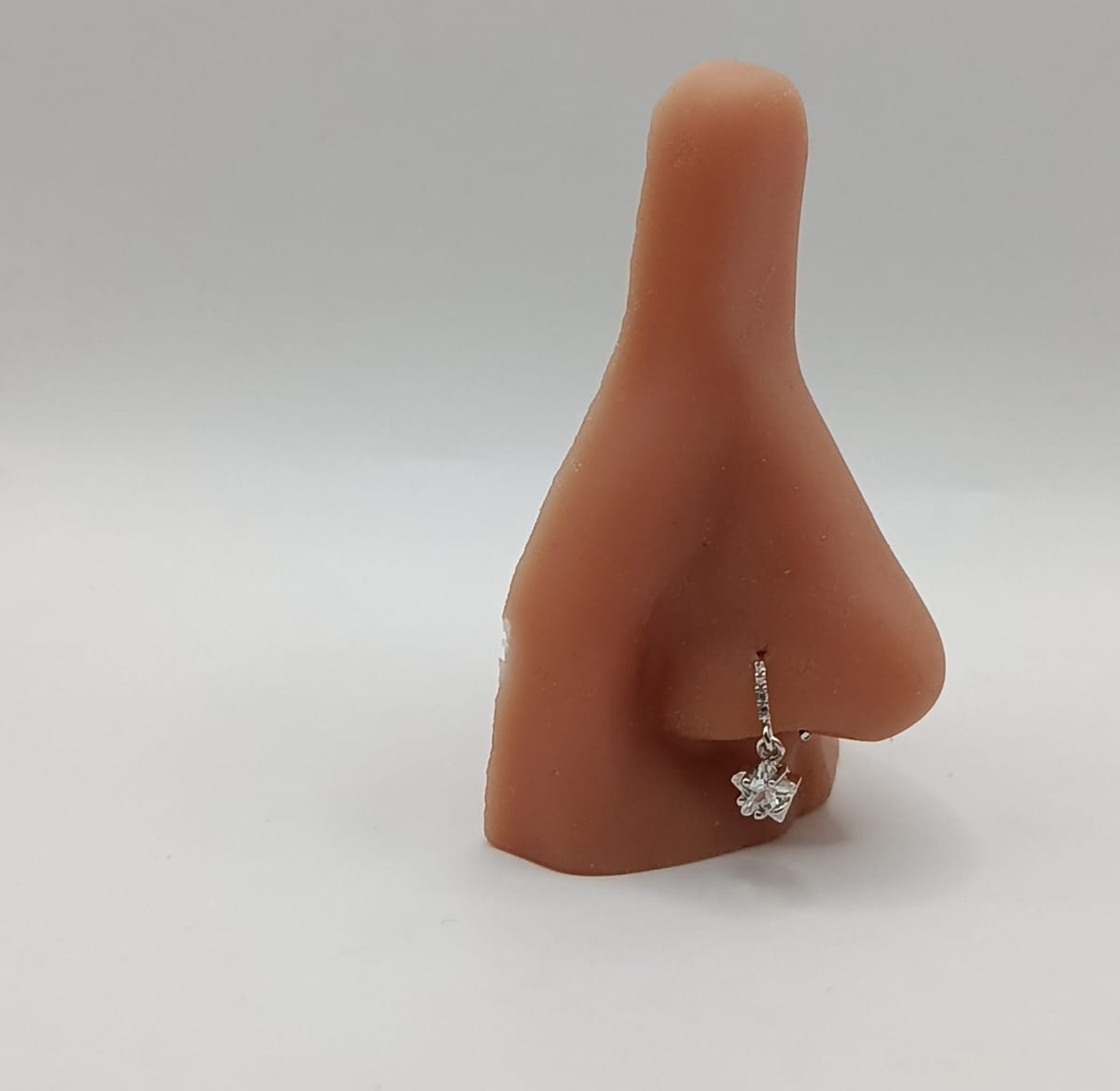 Snow flake crystal nose ring/ helix hoop image
