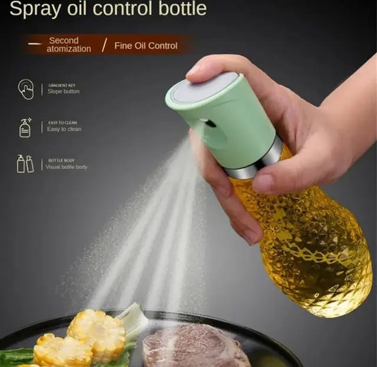  Kitchen Oil Spray Bottle Cooking Olive Oil Dispenser image
