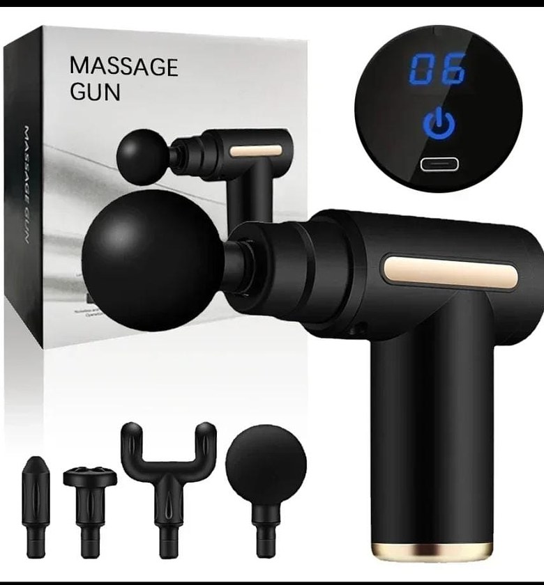 5 in 1 portable Gun massage Ideal for gym, home and office, increases exercise range and enhance blood circulation image