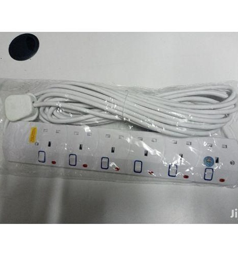 Jsb 6-Way Socket Power Extension With 10m Cable Long image