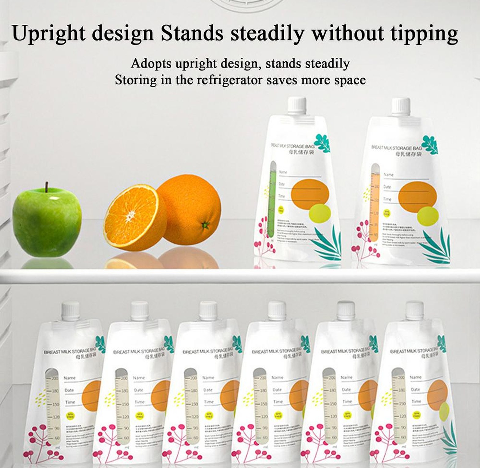10 Piece 200ml Breast Milk Storage Bags Set image