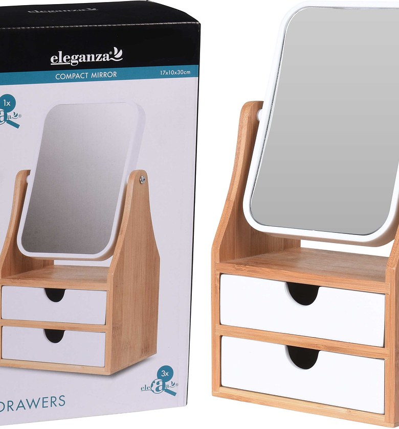 MAKE UP MIRROR STAND WITH image