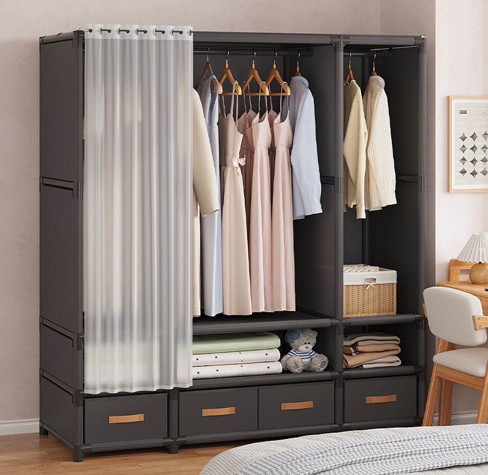  Elegant Heavy Duty Metallic Wardrobe  image