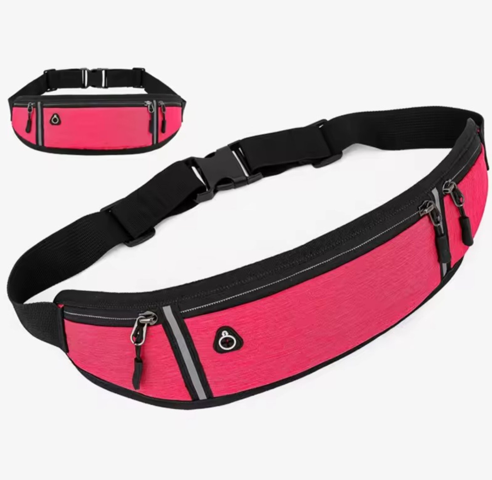 Sports Running Belt Waist Bag Elastic Water Resistant Fitness Fanny Pack Phone Holder for Jogging Gym and Workouts image