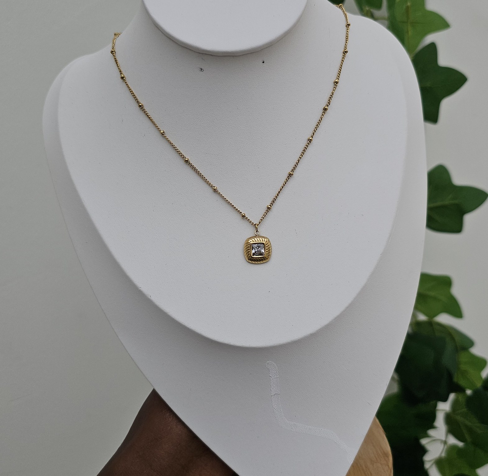 Square crystal necklace  image