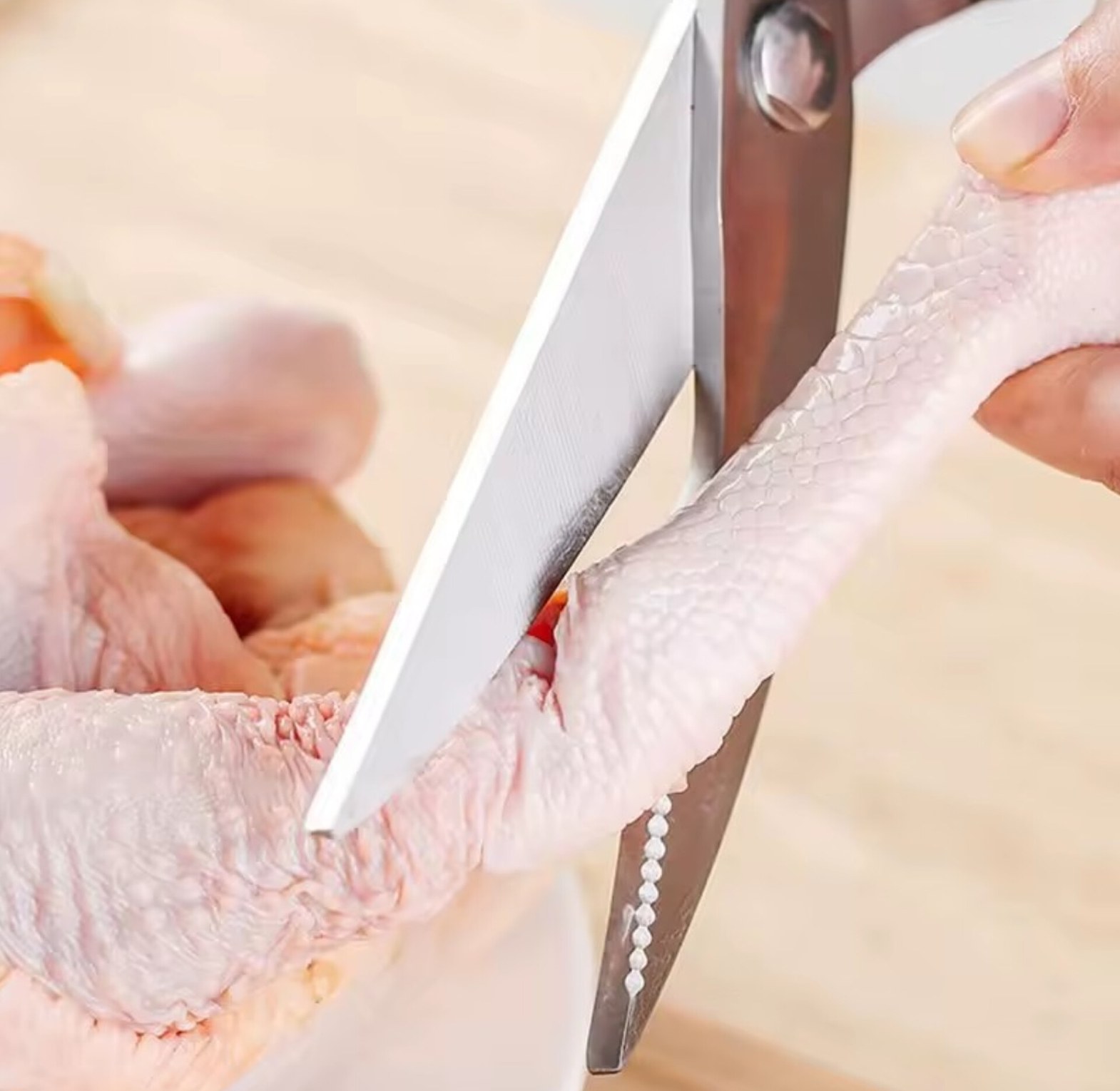Heavy Duty Stainless Steel Kitchen Poultry Shears & Bone Cutter – Professional Multipurpose Meat Scissors for Chicken & Fish image