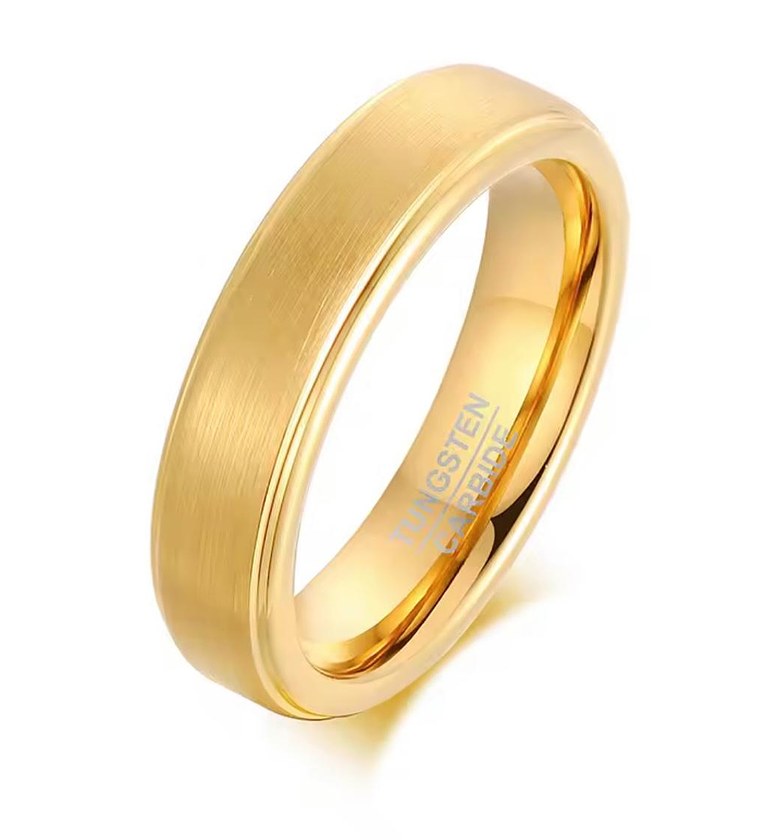Minimalist Tungsten Carbide Men's Ring - 5mm Matte Band image