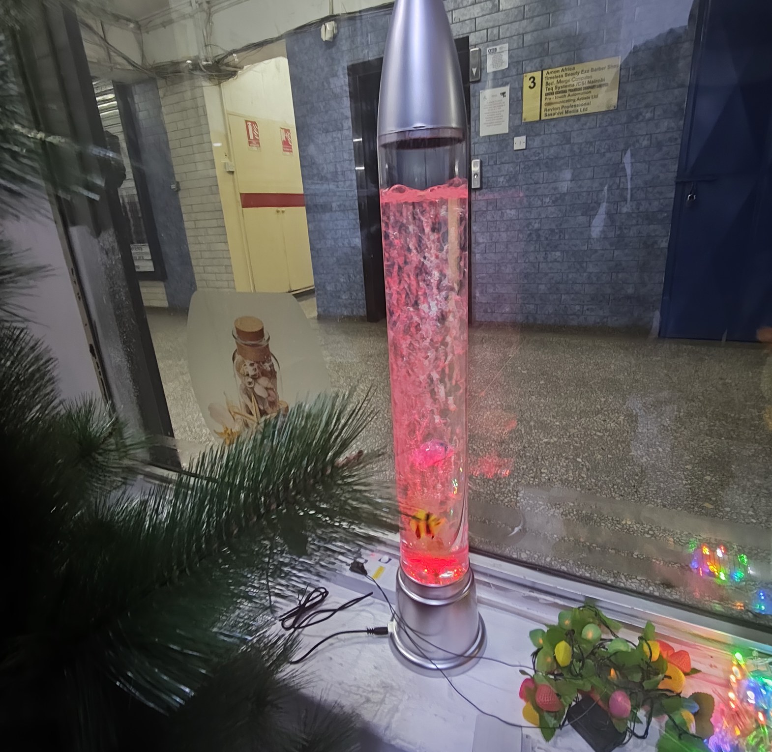 LED Bubble Fish Tube Lamp, Sensory Water Floor Light Decor image