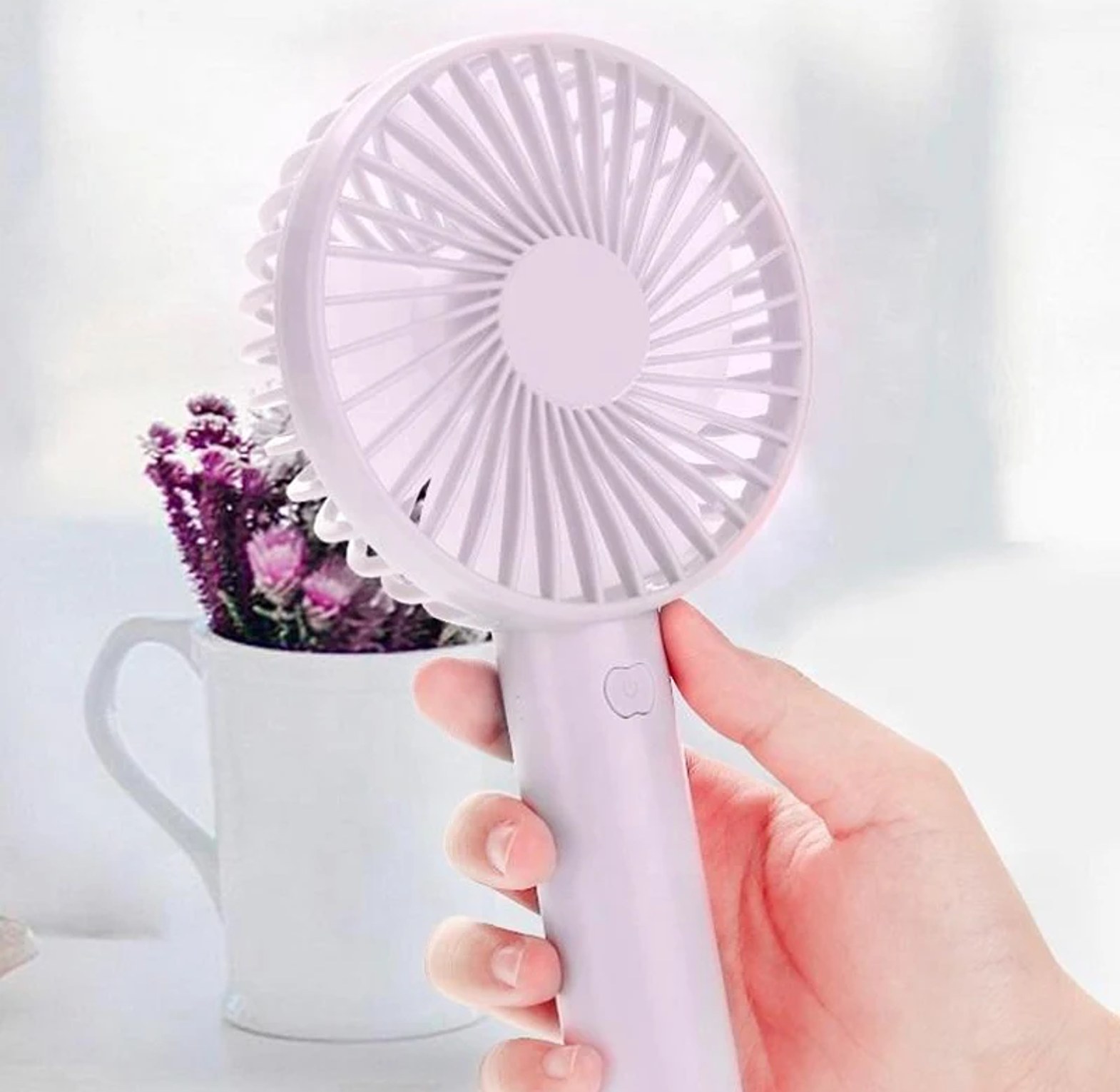 Rechargeable Portable Mini Handheld Fan with Desk Stand - 3 Speed image