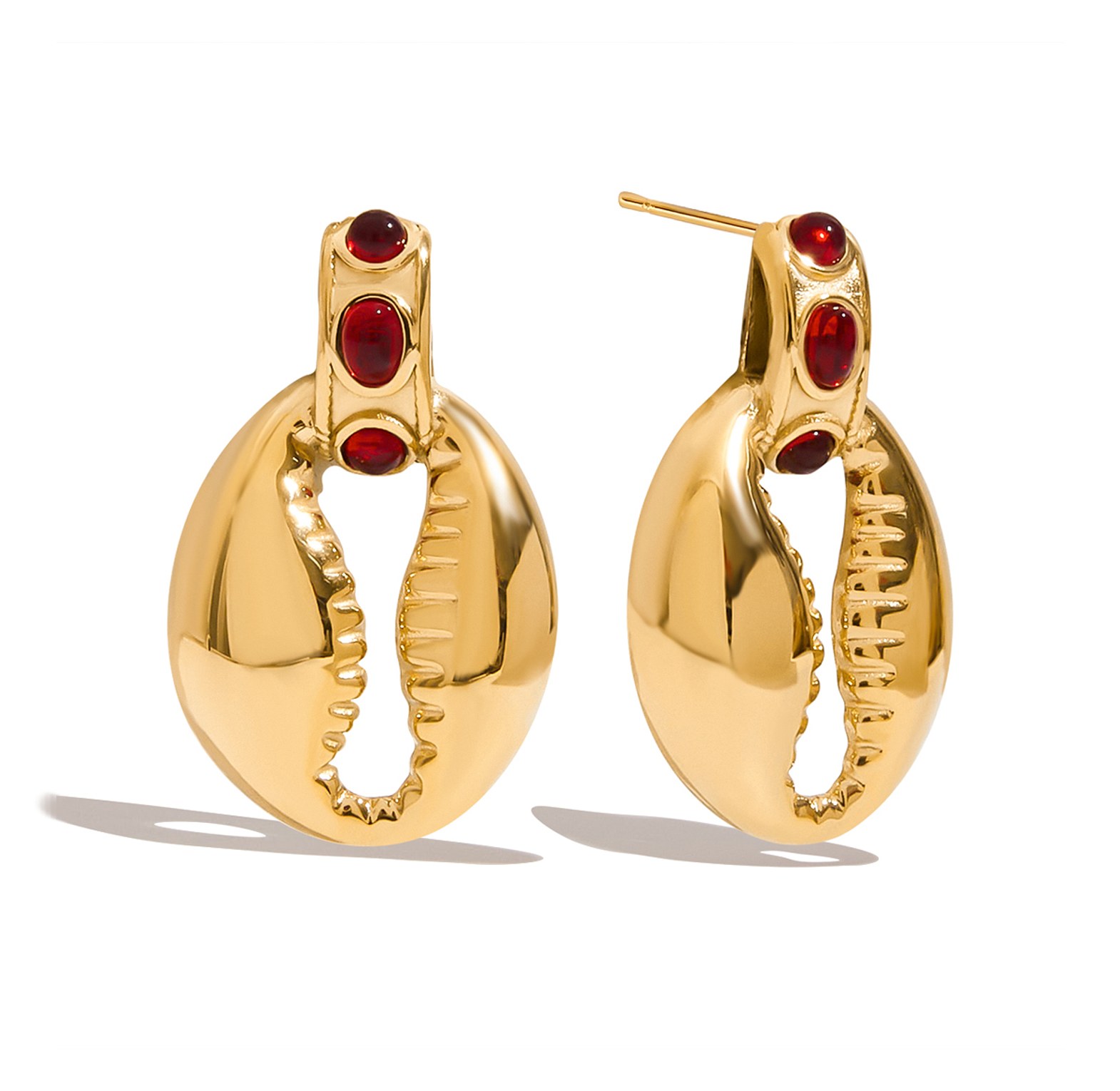 Gold Conch Earrings image